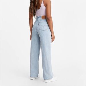 🤍 Levi's Premium High Loose Jeans Size 27 x 31 Hemp Blend Light Wash Baggy